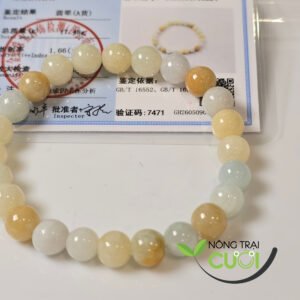Chuỗi Ngọc Cẩm Thạch Đa Bảo Hoàng Phỉ Type A,  7.4mm - Nông Trại Cẩm Thạch