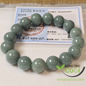 Chuỗi Tay Ngọc Cẩm Thạch Lam Ngọc Type A, size hat 11.8mm - Nông Trại Cẩm Thạch