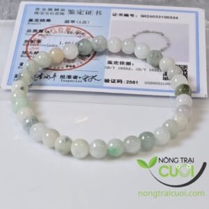 Chuỗi Ngọc Cẩm Thach Lục Đa Bảo type A, hạt 5.8mm - Nông Trại Cười