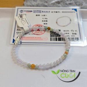 Chuỗi Ngọc Cẩm Thạch Đa Bảo Tím type A, hạt 3.8mm - Nông Trại Cẩm Thạch